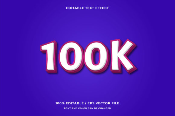 100k 3D Editable Text Effect Design for Creators