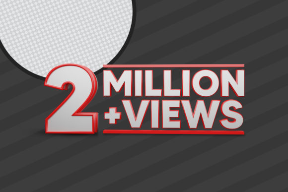 2 Million Views 3D Render Premium PSD: Turning Visual Assets into Strategic Results
