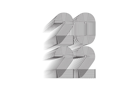 2022 Abstract Geometric Art for New Year Design