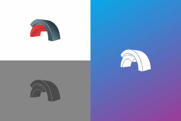 3D Arch Logo Symbol Design