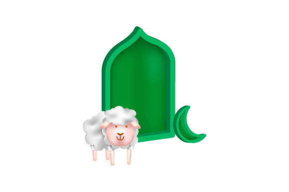 3D Eid Al Adha Design Vector Isolated: Practical Designs