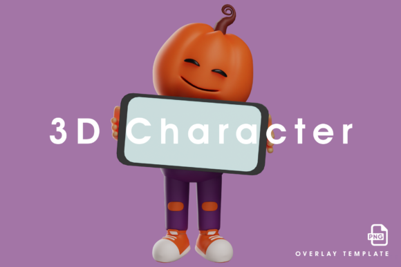 3D Halloween Scarecrow Cartoon Design