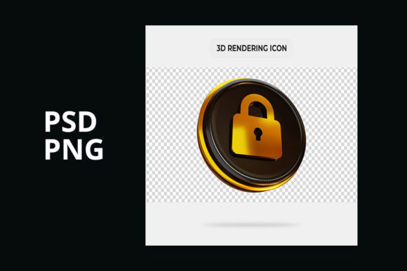 3D Lock Icon Creative Design for Trust