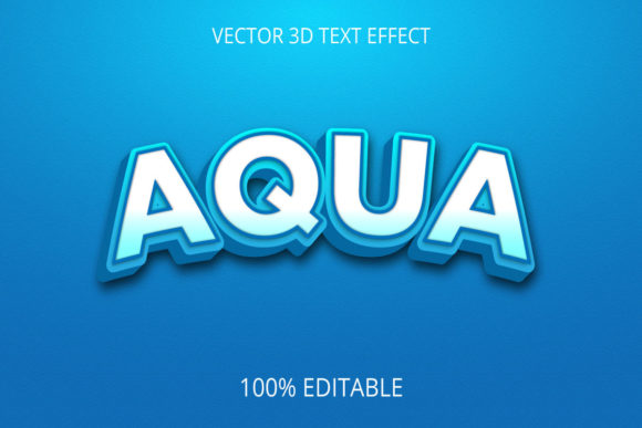 Aqua 3D Text Effect Creative Design: A Versatile Tool for Modern Visual Communication