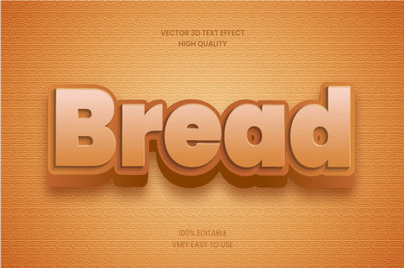 Bread 3D Text Effect Graphic: A Practical Tool for Visual Communication