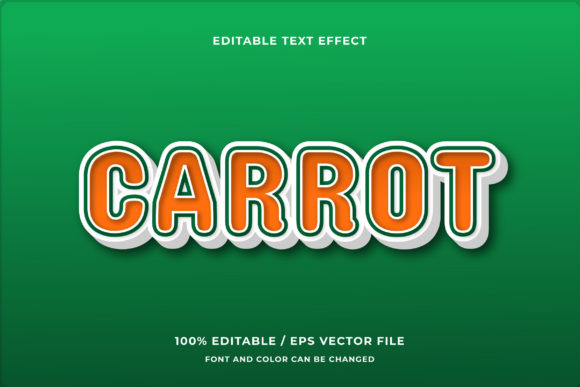 Carrot 3d Editable Text Effect Design: Reshaping Visual Communication for Professionals