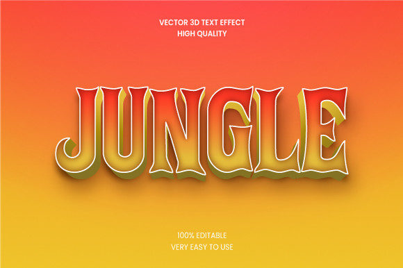 Crafting Immersive Visuals with a Jungle 3D Text Effect Mockup Graphic