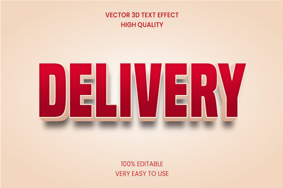 Delivery 3d Text Effect Mockup Graphic: Bringing Visual Impact to Every Package