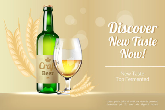 Discover New Taste Now Realistic Vector