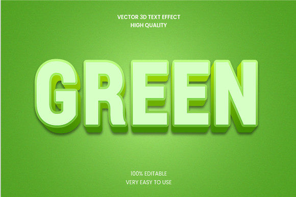 Elevate Designs with a Green 3D Text Effect