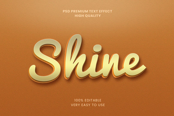Elevating Visual Communication with the Shine 3D Text Effect Mockup PSD Graphic