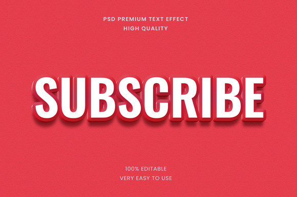 Exploring the Design Potential of Subscribe 3D Text Effect PSD Mockup