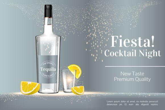Fiesta Cocktail Night Realistic Vector: Elevate Your Event Branding with Authentic Artwork
