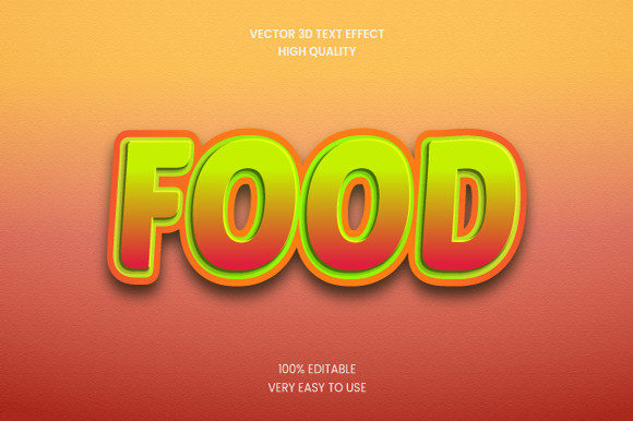 How a Food 3D Text Effect Mockup Graphic Elevates Your Brand Presence