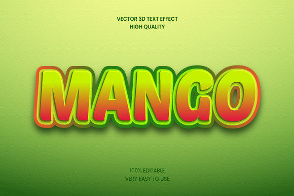 Mango 3D Text Effect: Bold Typography for Modern Brands