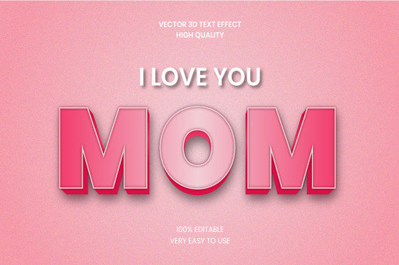 Mom 3D Text Effect Mockup: A Practical Design Resource
