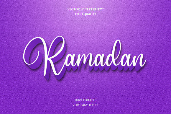 Ramadan 3D Text Effect Graphic: Elevating Visual Storytelling for the Holy Month