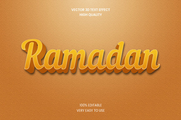 Ramadan 3D Text Style Effect Mockup: Elevate Your Holy Month Designs with Stunning Visual Depth