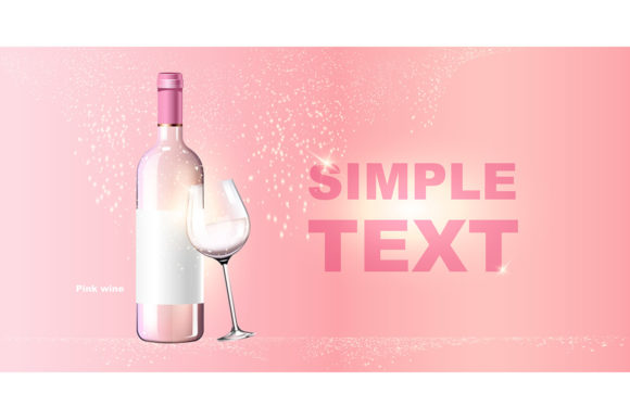 Rose Wine Realistic Vector Product Ads: Evaluating a Targeted Design Resource for Visual Marketing