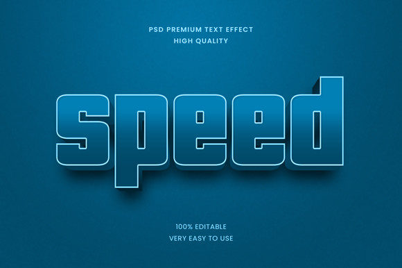 Speed 3D Text Effect Mockup PSD Graphic: A Practical Evaluation for Design Professionals