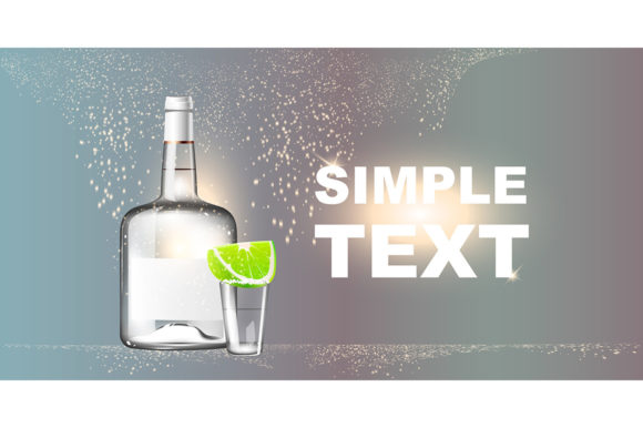 Tequila Realistic Vector Product Ads: Blending Precision and Appeal