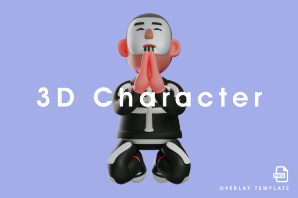 The Art and Meaning of 3D Skeleton Boy Cartoon Design Praying