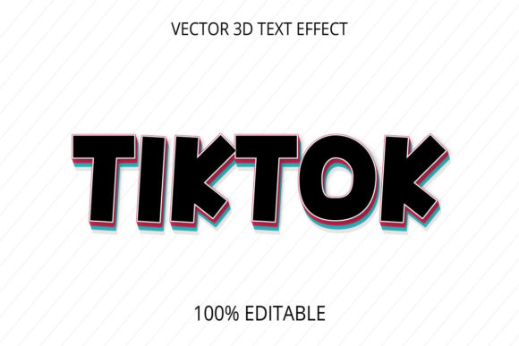 TikTok 3D Text Effect Creative Design