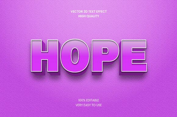 Understanding the Hope 3D Text Style Effect Graphic and Its Place in Modern Design