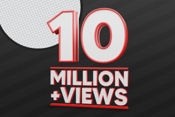 Unlocking Viral Potential with the 10 Million Views 3D Render Premium PSD
