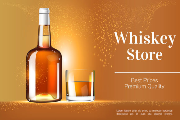Whiskey Store Realistic Vector Product: Bringing Authenticity to Spirits Branding and Design