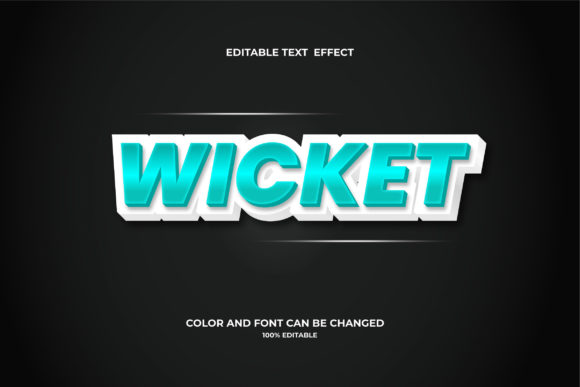 Wicket 3D Editable Text Effect Design